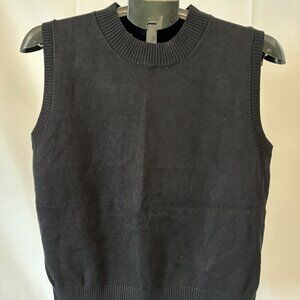 Women's Sweater Vest Black (L)